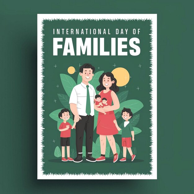 Photo dessin d'affiche pour la journée internationale de la famille