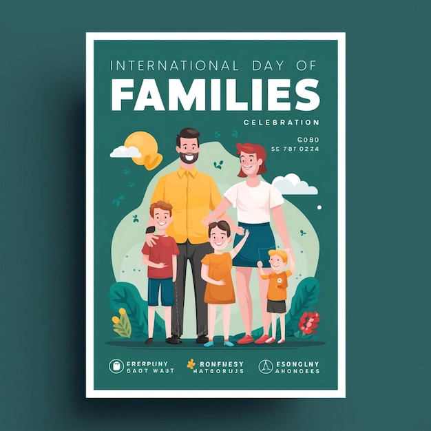 Dessin d'affiche pour la Journée internationale de la famille