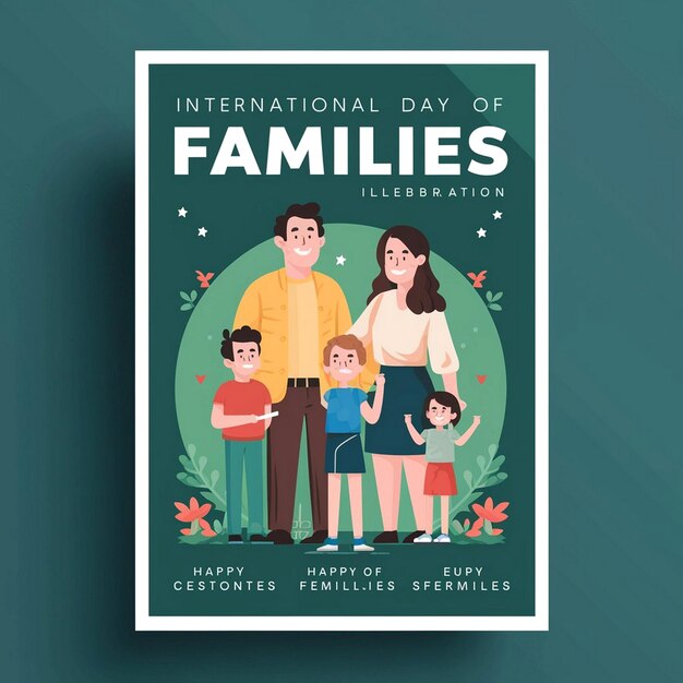 Photo dessin d'affiche pour la journée internationale de la famille