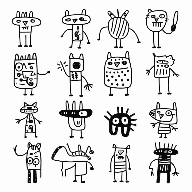 Un dessin d'animal de type différent