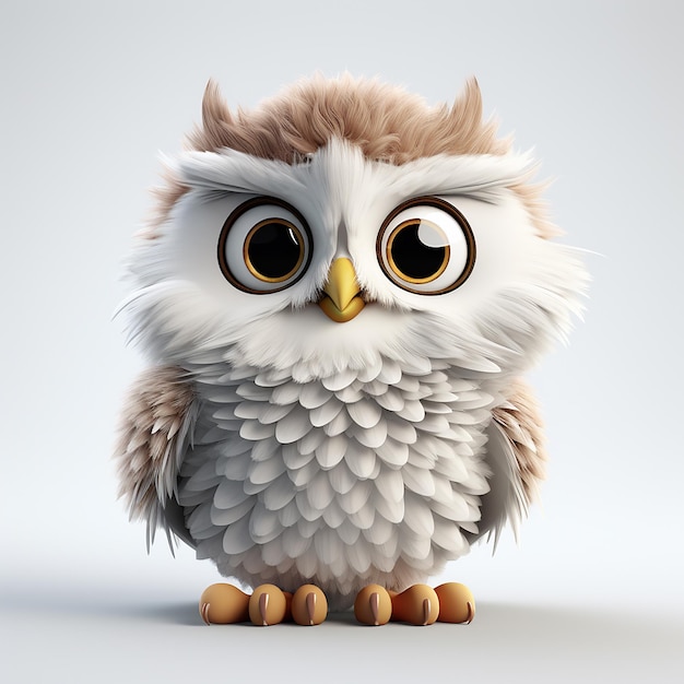 dessin animé 3D hibou