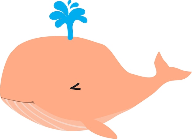 dessin animé de baleine mignon