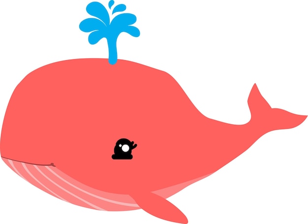 dessin animé de baleine mignon