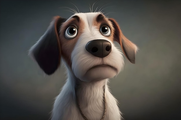 dessin animé de chien isolé sur fond