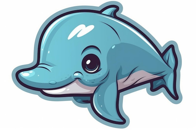 Un dessin animé d'un dauphin
