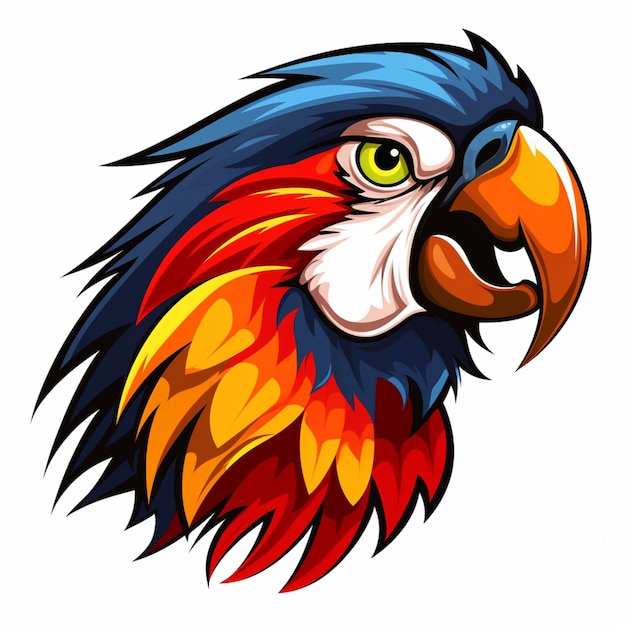 dessin animé du logo du perroquet