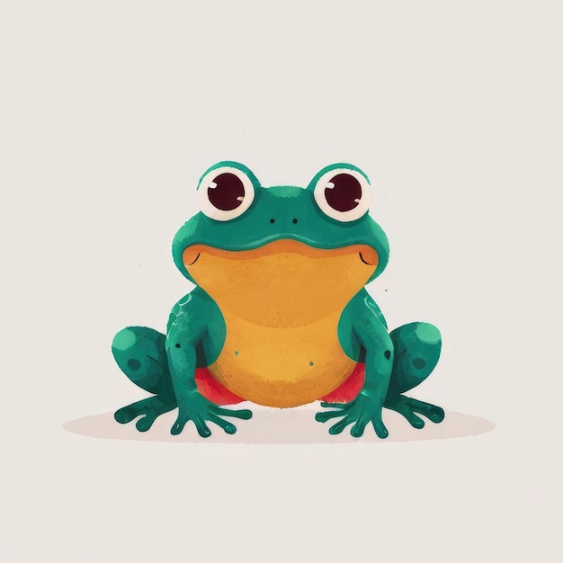 Un dessin animé de grenouille mignon