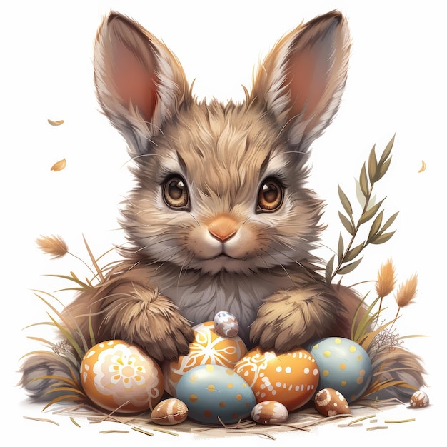 dessin animé lapin de Pâques clipart