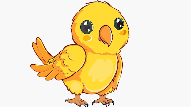 un dessin animé d'un oiseau