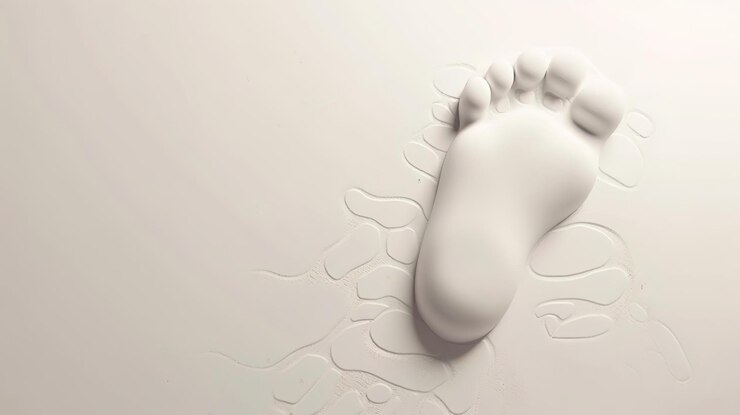 Photo dessin animé pieds nus