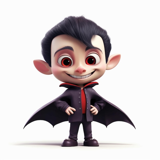 Dessin animé Pixar mignon sympathique Dracula petit vampire souriant