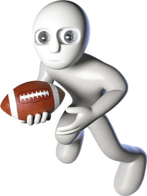 Photo un dessin animé d'un robot avec un ballon de football dans la main