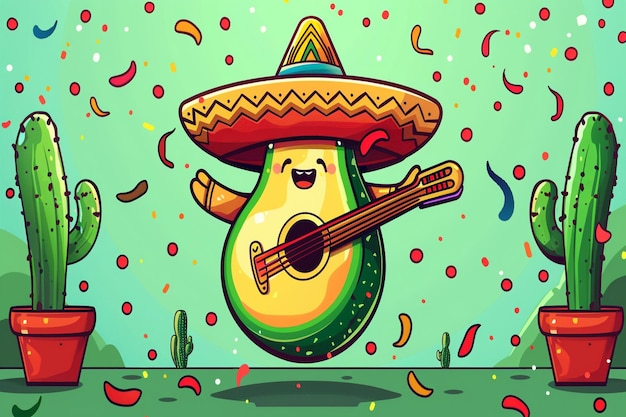 un dessin animé d'un taco qui a une lettre dessus