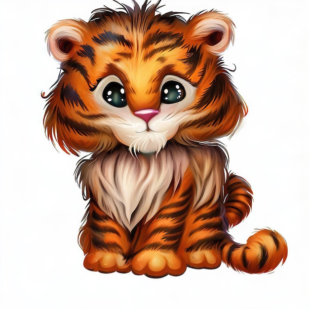 Un dessin animé d'un tigre qui a le mot tigre dessus.