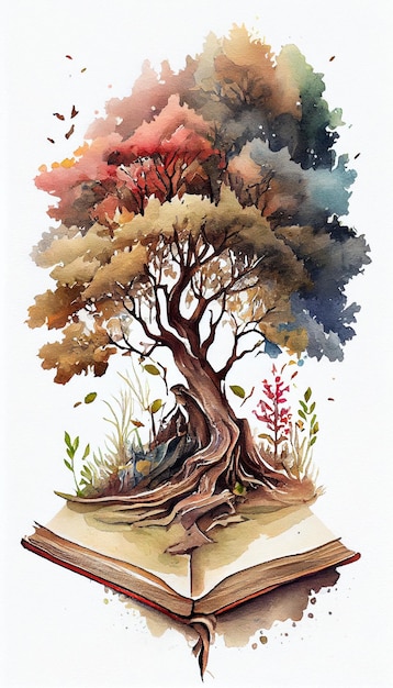 Un dessin d'un arbre avec le mot arbre dessus