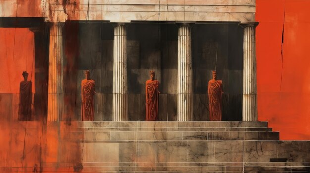 Photo le dessin d'architecture gothique avec rothko une fusion d'art et d'histoire