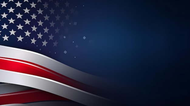Dessin d'arrière-plan du drapeau des États-Unis pour les vétérans de l'indépendance, le jour du mémorial du travail, l'anniversaire de l'armée