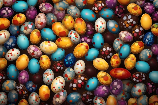 Dessin d'arrière-plan avec des œufs décorés