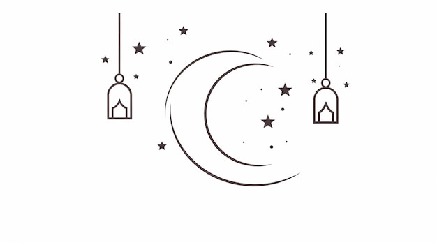 dessin au trait continu symbole islamique