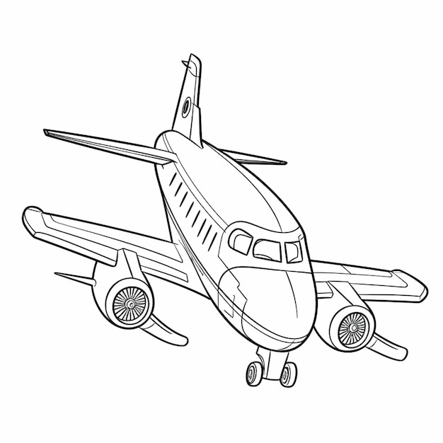 Un dessin d'un avion avec le mot air dessus