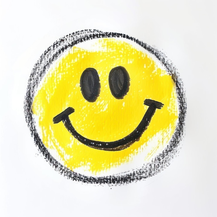 Photo dessin le bonheur isolé sur un fond blanc