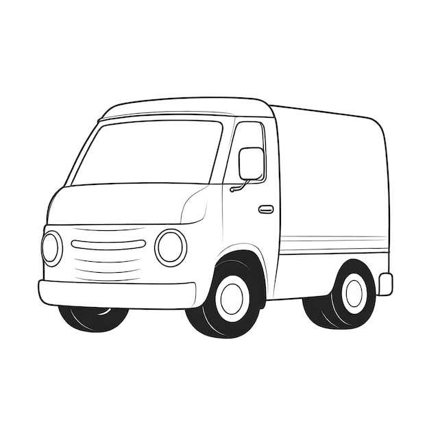 un dessin d'un camion qui a le mot " Ford " sur lui