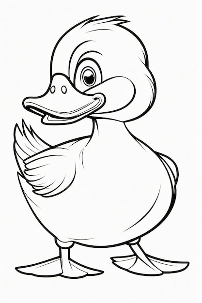 Dessin d'un canard pour enfants à colorier