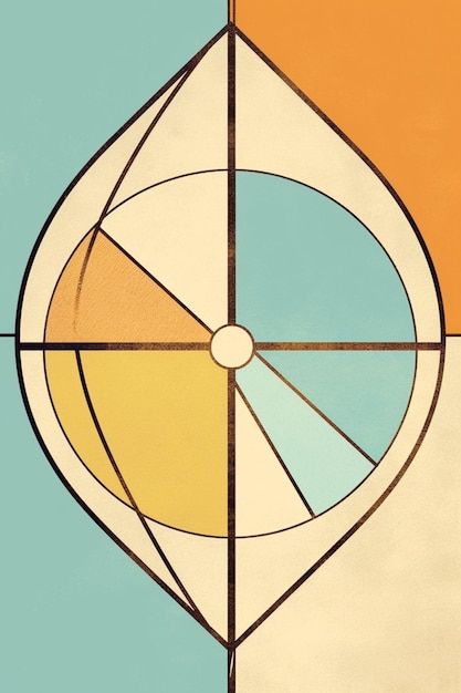 Un dessin d'un cercle avec le mot œil dessus