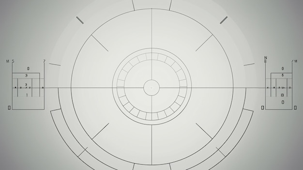 Un dessin d'un cercle avec les mots "radar" dessus