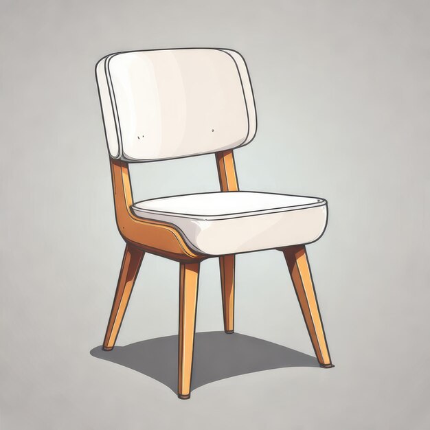 un dessin d'une chaise qui a un siège qui dit "le siège"