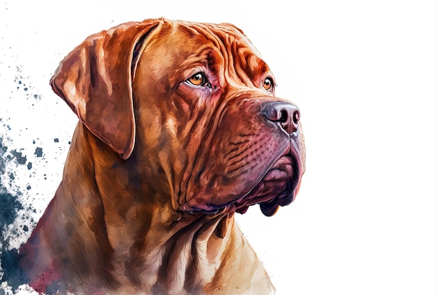 Dessin d'un charmant chien du Dogue de Bordeaux