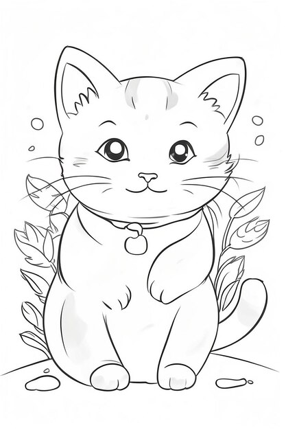 Photo dessin de chat mignon