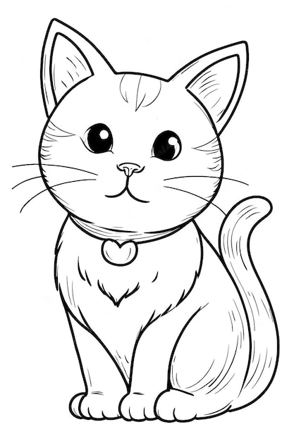 Photo dessin de chat mignon