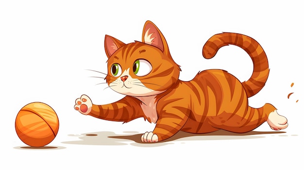 un dessin d'un chat avec des yeux verts