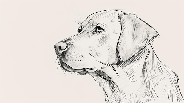 Photo dessin d'un chien avec un collier et un nez ombre de chien