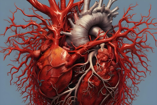 Un dessin d'un coeur humain
