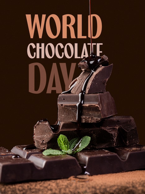 Photo dessin de collage pour la journée mondiale du chocolat