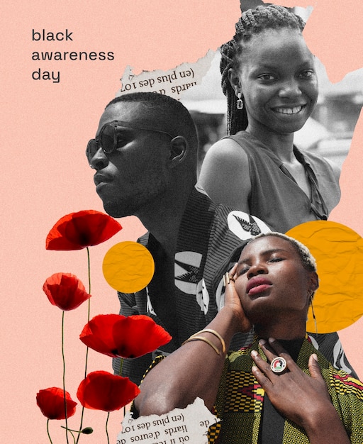 Dessin de collage pour la journée de la sensibilisation des Noirs
