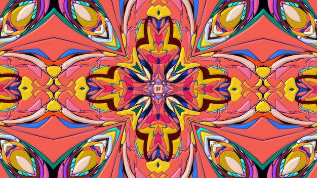 un dessin coloré avec un arc-en-ciel de couleurs