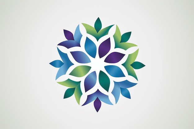 un dessin coloré d'une fleur est montré dans un cercle