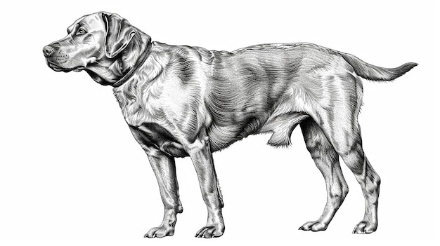 un dessin de contour d'un chien pour un livre de dessin pour enfants