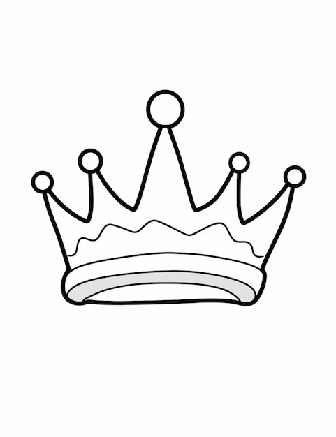 Photo un dessin d'une couronne avec une couronne sur le dessus