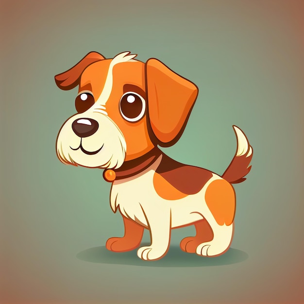 Dessin de dessin animé d'art numérique de chien Cocker Spaniel Illustration d'animaux et d'animaux de compagnie. IA générative