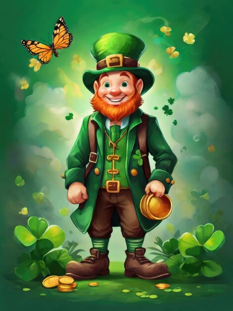 Dessin de dessins animés de l'illustration irlandaise de Saint Patrick