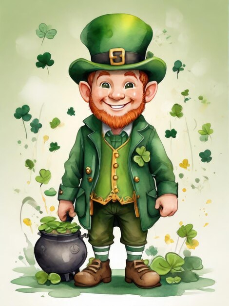 Dessin de dessins animés de l'illustration irlandaise de Saint Patrick