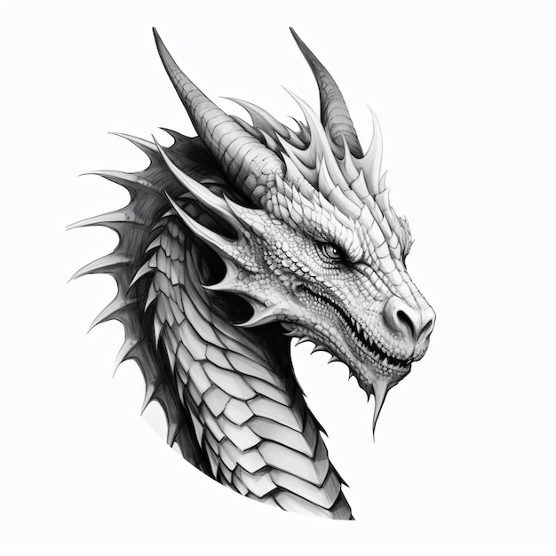 Photo un dessin d'un dragon