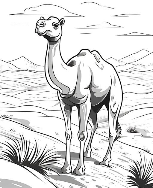 Photo le dessin du chameau