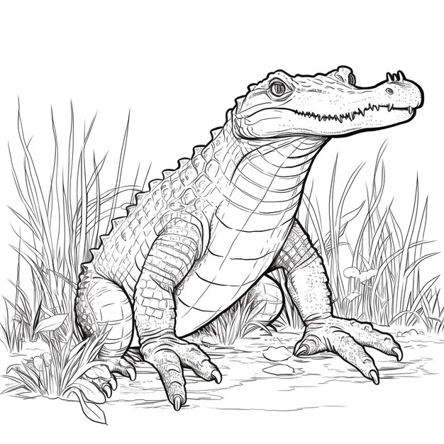 Photo le dessin du crocodile