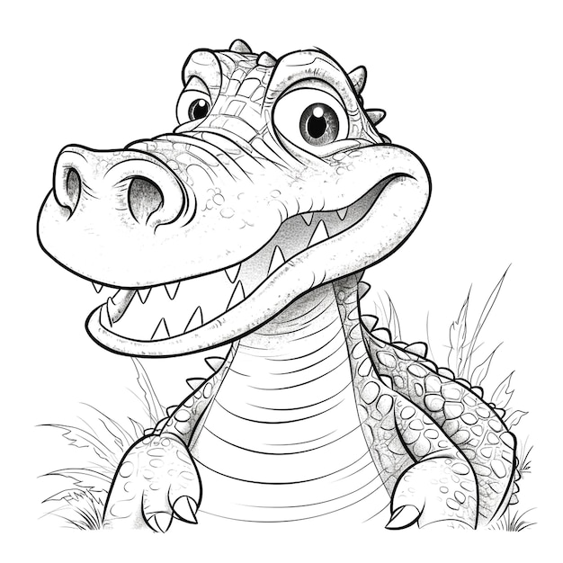 Photo le dessin du crocodile