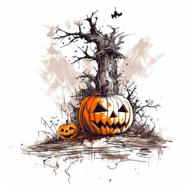 Un dessin effrayant d'Halloween